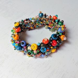 Multicolored beaded bracelet